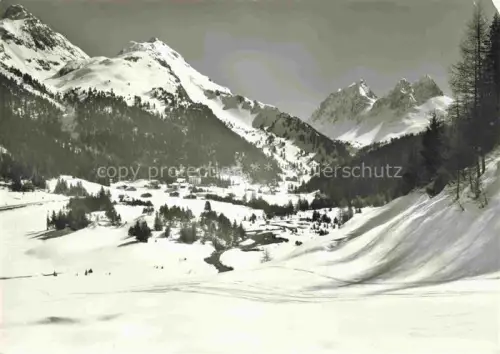 AK / Ansichtskarte Preda Albula GR mit Albulapass Piz Uertsch Piz Compas Piz dellas Blais und Piz Giumels