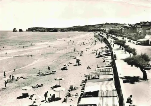 AK / Ansichtskarte HENDAYE 64 Pyrenees-Atlantiques La Plage et les 2 Jumeaux