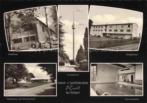 AK / Ansichtskarte Nellingen Ruit Ostfildern EssLINGEN BW Jugend und Sportleiterschule Ruit Waldhaus Speisehaus Schwimmhalle