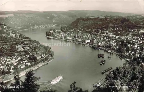 AK / Ansichtskarte Boppard Rhein Rheinland-Pfalz Panorama Blick ueber den Rhein