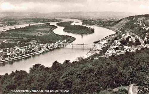 AK / Ansichtskarte Niederwerth Mayen-Koblenz Rheinland-Pfalz Panorama Vallendar neue Rheinbruecke