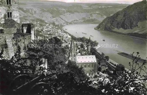 AK / Ansichtskarte Oberwesel Rhein Panorama Blick auf den Rhein