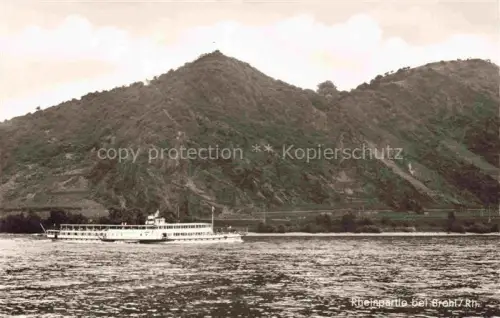 AK / Ansichtskarte Brohl  Rhein Brohl-Luetzing Rhein Partie am Rhein Dampfer