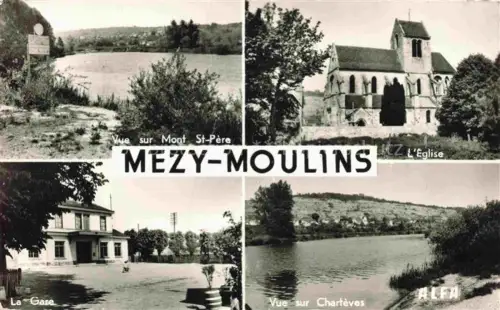 AK / Ansichtskarte Mezy-Moulins Chateau-Thierry 02 Aisne Vue sur Mont St. Père Eglise la Gare vue sur Chartèves
