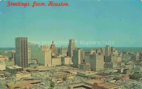 AK / Ansichtskarte HOUSTON  Texas USA Aerial view of downtown