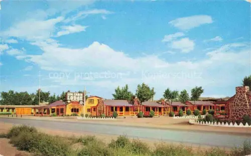 AK / Ansichtskarte Gallup New Mexico USA Log Cabin Lodge