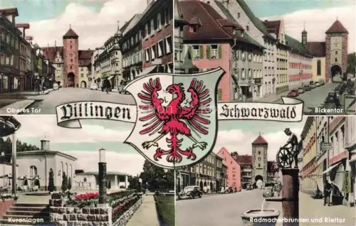 AK / Ansichtskarte VILLINGEN -SCHWENNINGEN BW Oberes Tor Bickentor Kuranlagen Radmacherbrunnen und Riettor