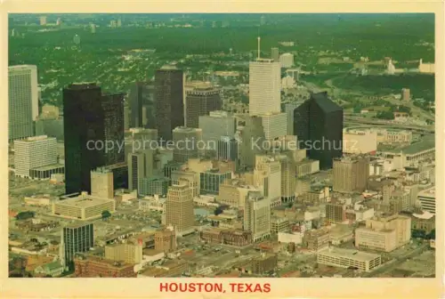 AK / Ansichtskarte HOUSTON  Texas USA Aerial view of the Skyline