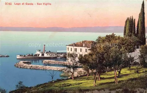 AK / Ansichtskarte Lago di Garda IT San Vigilio Dampfer 
