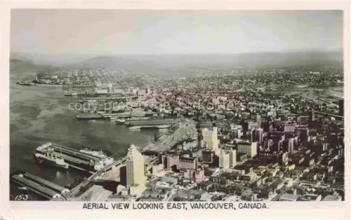 AK / Ansichtskarte VANCOUVER BC Canada Aerial View Looking East 