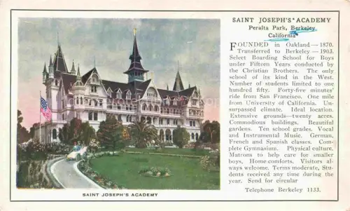 AK / Ansichtskarte Berkeley California USA Saint Josephs Academy Peralta Park
