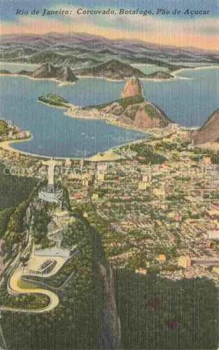 AK / Ansichtskarte RIO DE JANEIRO Brazil Corcovado Botafogo Pao de Acucar