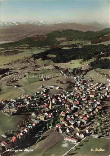AK / Ansichtskarte Scheidegg Allgaeu Bayern Panorama Hoehenluftkurort an der Alpenstrasse
