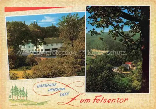 AK / Ansichtskarte BAD SCHWALBACH Gasthaus Pension Café zum Felsentor Ansicht vom Waldrand aus