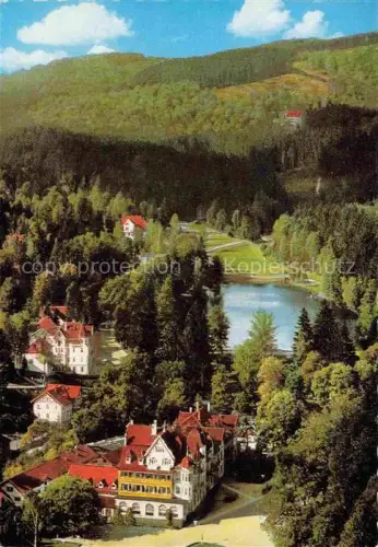 AK / Ansichtskarte Bad Sachsa Osterode Harz Niedersachsen Panorama mit Schmelzteich
