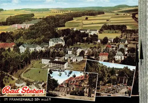 AK / Ansichtskarte BAD STEBEN Bayern Luftaufnahme Kurhaus Kurhotelgarten