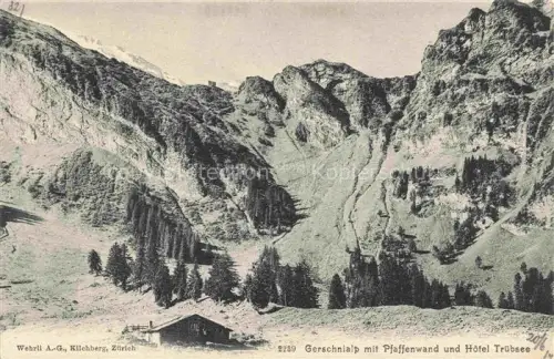 AK / Ansichtskarte Gerschnialp Truebsee Engelberg OW mit Pfaffenwand