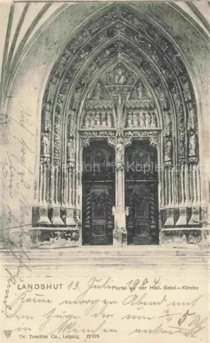 AK / Ansichtskarte LANDSHUT  Isar Portal an der Heil Geist Kirche 