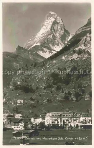 AK / Ansichtskarte ZERMATT VS Matterhorn Mt Cervin 
