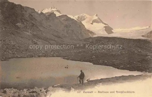 AK / Ansichtskarte Stellisee Zermatt VS Zermatt Rimpfischhorn 