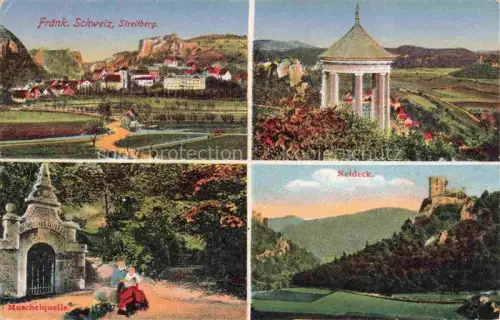 AK / Ansichtskarte Streitberg Fraenkische Schweiz Wiesenttal Bayern Neideck Muschelquelle 