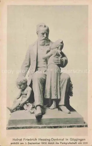 AK / Ansichtskarte Goeggingen AUGSBURG Bayern Hofrat Friedrich Hessing Denkmal 