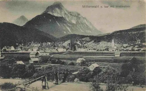 AK / Ansichtskarte MITTENWALD Bayern Isar mit Wetterstein 