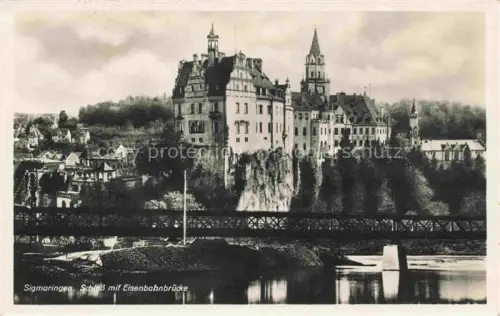 AK / Ansichtskarte Sigmaringen BW Schloss Eisenbahnbruecke 