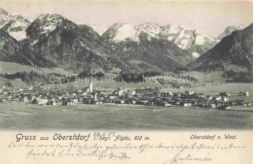 AK / Ansichtskarte OBERSTDORF West. Algaeu 