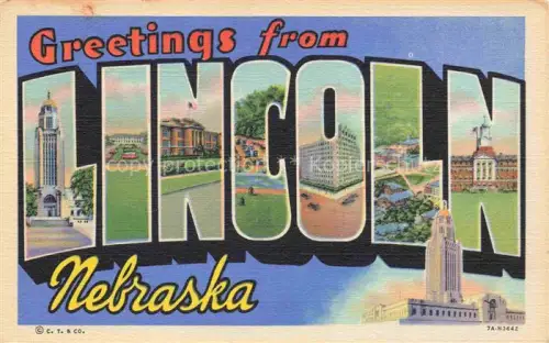 AK / Ansichtskarte Lincoln Nebraska USA Greetings