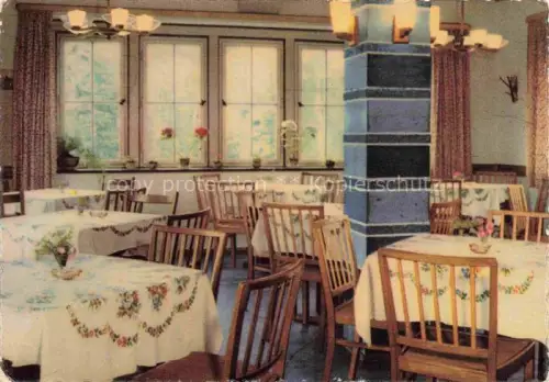 AK / Ansichtskarte Netzschkau Sachsen Kuhbergbaude Sommerbau Gaststube