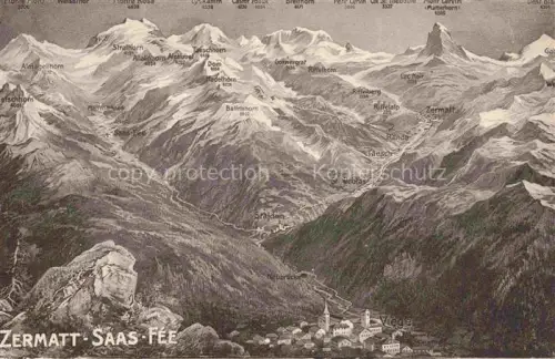 AK / Ansichtskarte Saas-Fee VISP VS Zermatt 