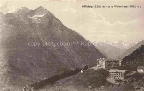 AK / Ansichtskarte Riffelalp 2928m Riffelhorn Zermatt VS Weisshorn 