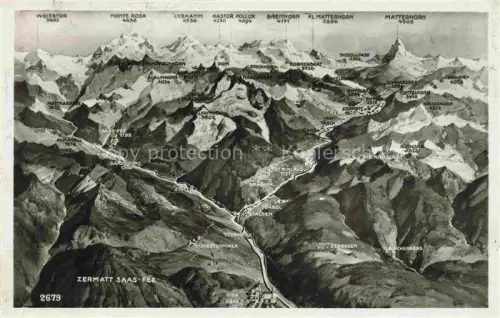 AK / Ansichtskarte ZERMATT VS Saas Fee