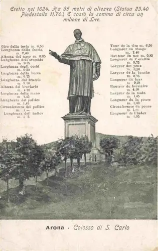 AK / Ansichtskarte Arona Lago Maggiore Novara Piemonte IT Colosso di S. Carlo