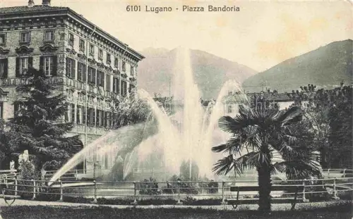 AK / Ansichtskarte LUGANO Lago di Lugano TI Piazza Bandoria 