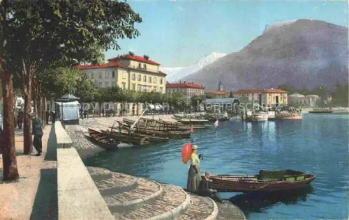 AK / Ansichtskarte LUGANO Lago di Lugano TI Al lago Boote 
