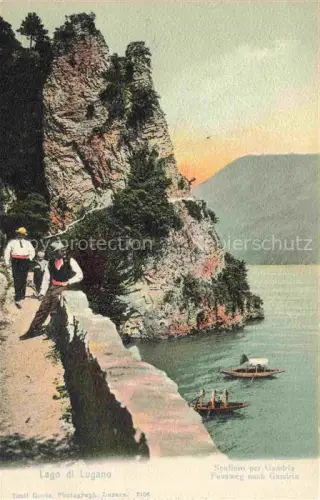 AK / Ansichtskarte Gandria Lago di Lugano Fussweg  