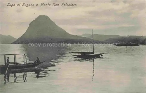 AK / Ansichtskarte Monte San Salvatore 912m LUGANO TI Boote See