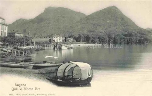 AK / Ansichtskarte LUGANO Lago di Lugano TI Quai e Monte Bre Boote 