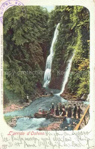 AK / Ansichtskarte Osteno Calino con Osteno Lombardia IT L'orrido Wasserfall 