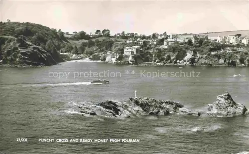 AK / Ansichtskarte Fowey Tywardreath Cornwall UK Punchy Cross and Ready Money from Polruan