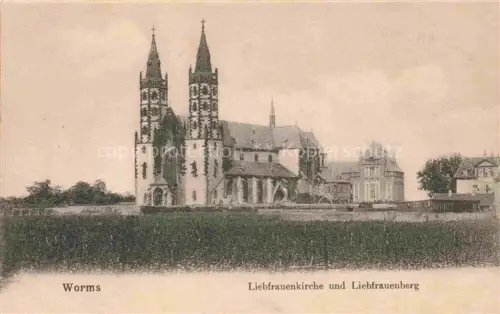 AK / Ansichtskarte WORMS Rhein Liebfrauenkirche und Liebfrauenberg