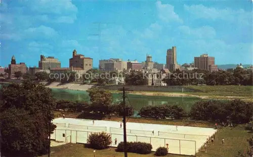 AK / Ansichtskarte Dayton Ohio USA Panorama Skyline viewed from the Art Institute Miami River Riverview Park