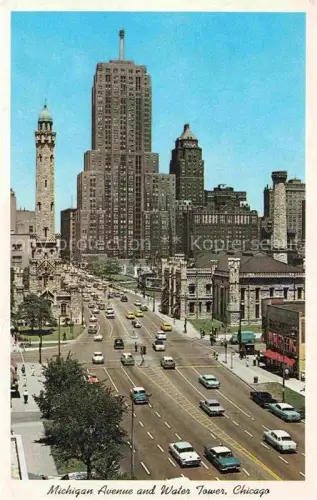 AK / Ansichtskarte CHICAGO  Illinois USA Michigan Avenue and Water Tower