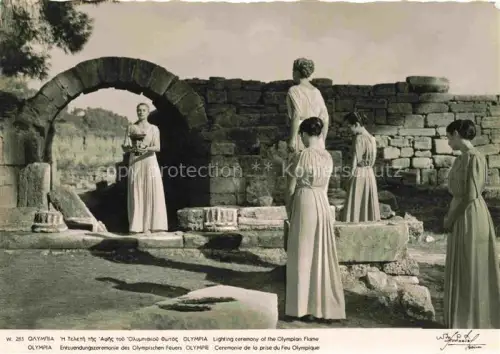 AK / Ansichtskarte Olympia  Olimpia Greece Entzuendungszeremonie des Olympischen Feuers