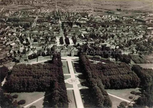AK / Ansichtskarte Schwetzingen BW Fliegeraufnahme mit Schloss