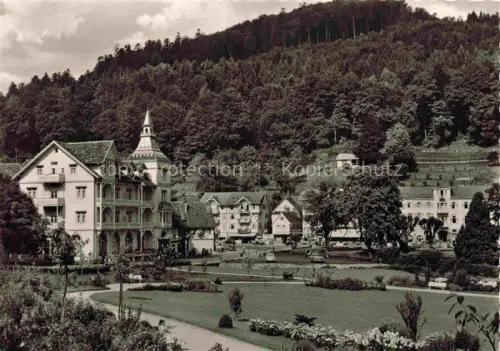 AK / Ansichtskarte Herrenalb BAD HERRENALB BW Moenchs Parkhotel Blick vom Kurgarten zum Hotel