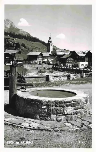 AK / Ansichtskarte LECH  Arlberg Vorarlberg AT Kirche Wasserbrunnen 