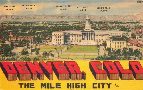 AK / Ansichtskarte Denver Colorado The Mile High City